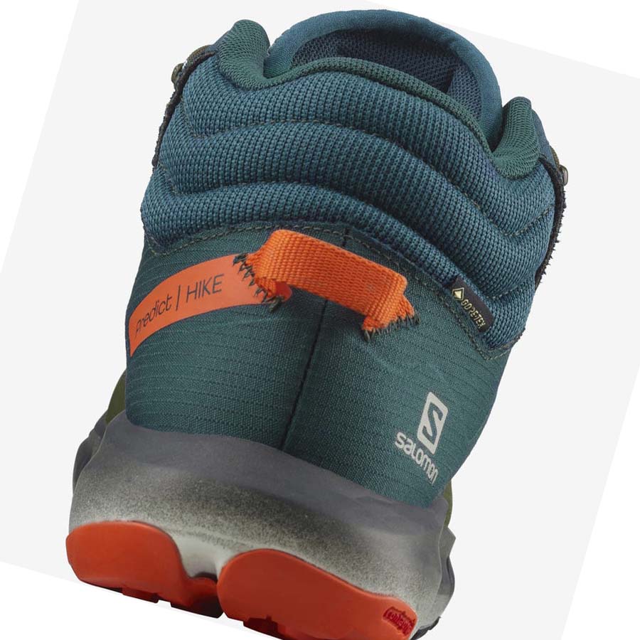 Salomon PREDICT HIKE MID GORE-TEX Túracipő Férfi Mélyzöld Olivazöld | HU 2080VRW